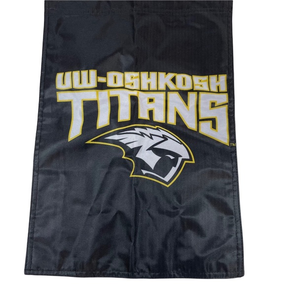 UWO Titans University Flag of Oshkosh Wisconsin University College Black Yellow - Picture 3 of 4